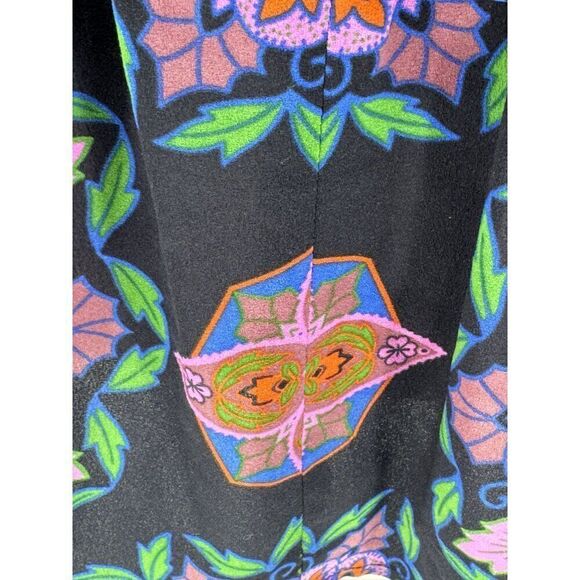 J. Crew Navy Colorful Damask Mirror Image Peplum Hem Top Tank Blouse Sz 12 EUC - Picture 11 of 16